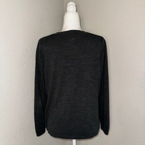 Croft & Borrow Gray & Lavender Purple Argyle Long Sleeve Pullover Sweater XL - Picture 3 of 10